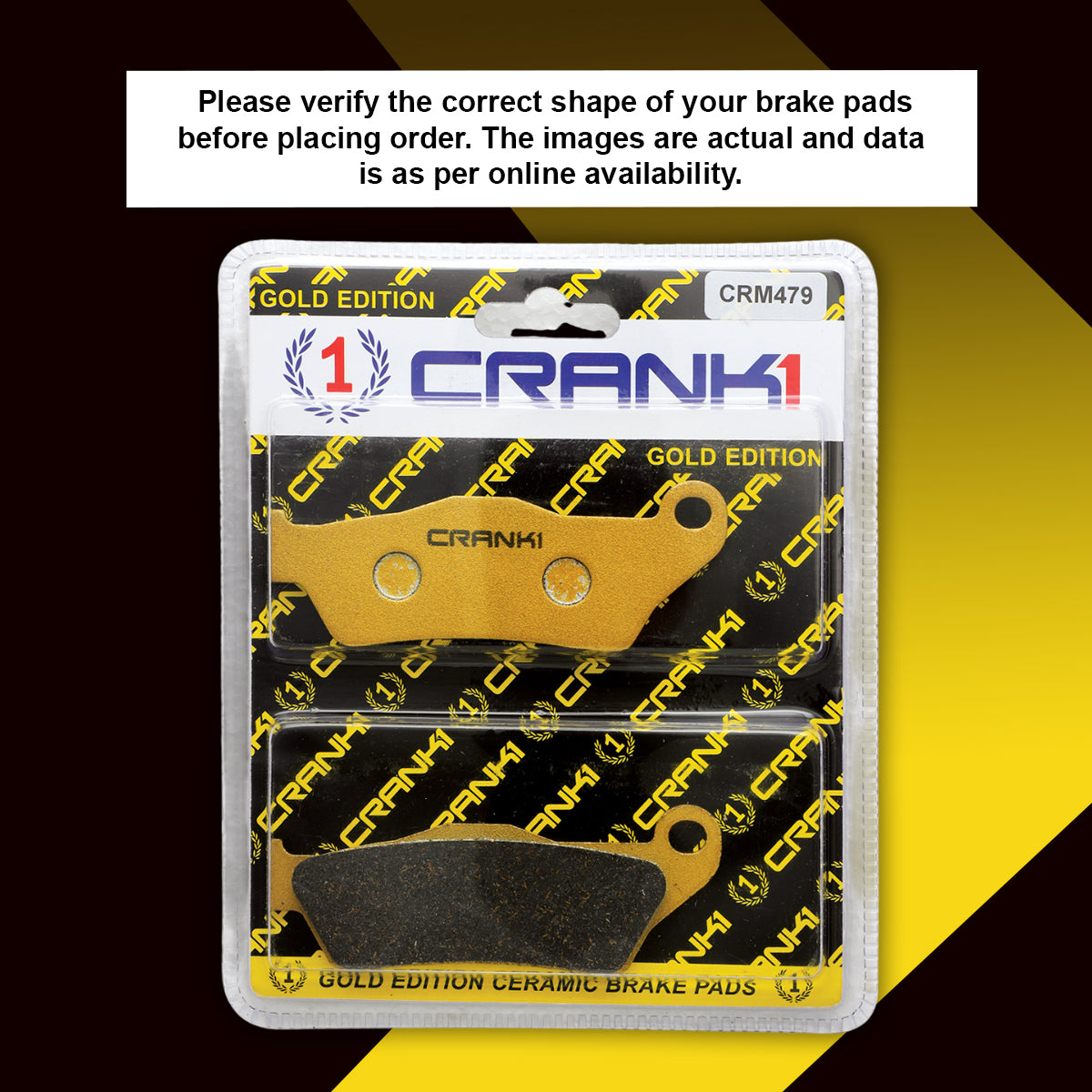 Ceramic Brake Pads For Bajaj Pulsar N150 BS6 (2024 Onwards) - Front - CRM479 - 1 Set