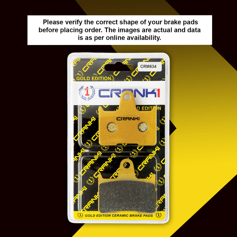 Ceramic Brake Pads For Harley Davidson Sportster Iron 883 (2014 Onwards) - Rear - CRM634 - 1 Set