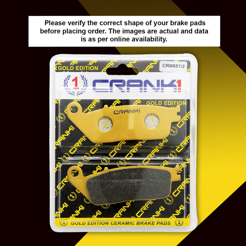 Ceramic Brake Pads For Triumph Bonneville T120 - Front - CRM651/2 - 1 Set