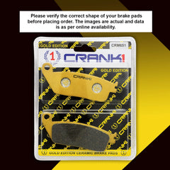 Ceramic Brake Pads For Suzuki V-Strom 800DE (2024 Onwards) - Front - CRM651 - 2 Sets | Smooth Braking | Heat Resistant | Long Life | Disc Friendly
