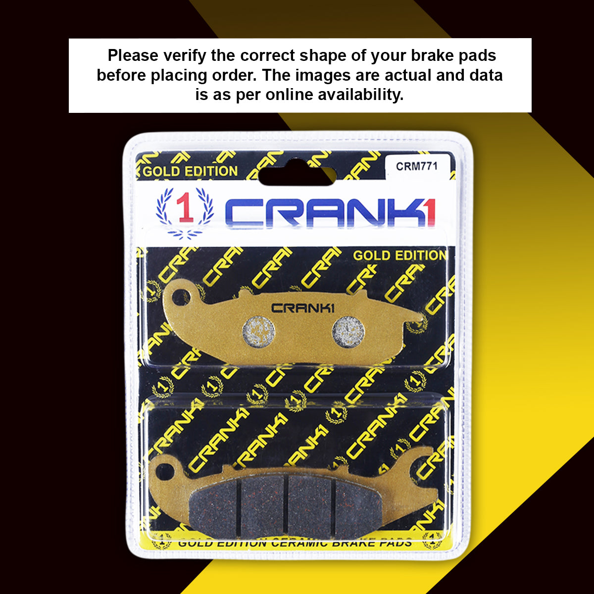 Ceramic Brake Pads For Honda NX200 - Front - CRM771 - 1 Set