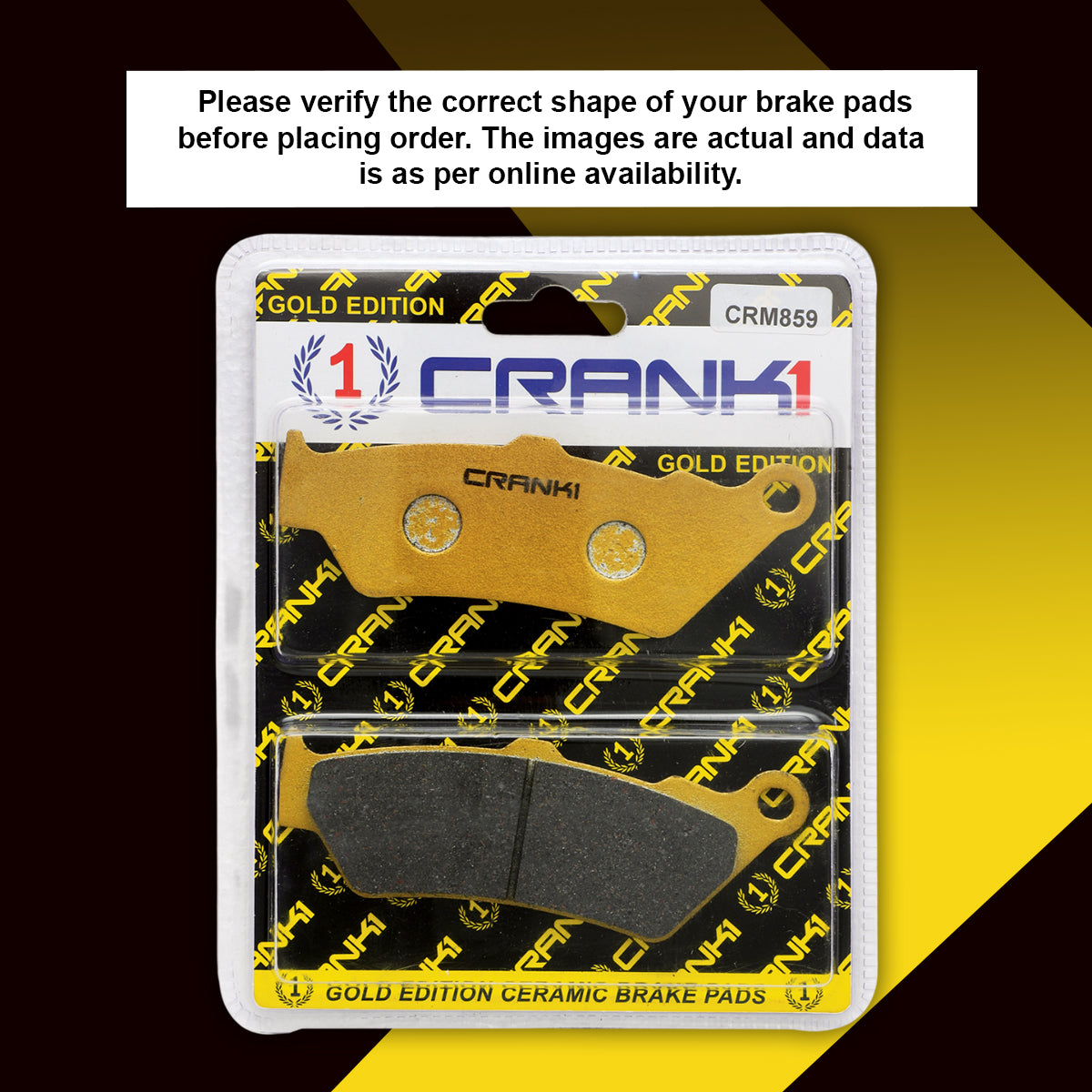 Ceramic Brake Pads For Benelli TRK 502X (2021) - Front - CRM859 - 2 Sets
