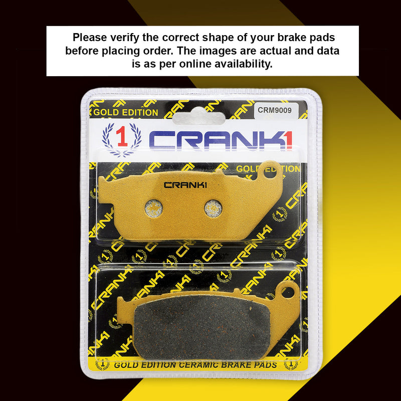 Ceramic Brake Pads For Harley Davidson Sportster Iron 883 (2009-2013) - Front - CRM9009 - 1 Set