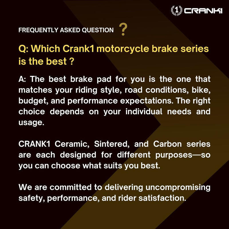 Ceramic Brake Pads For Benelli TRK 502 X (2017-2020) - Rear - CRM371 - 1 Set