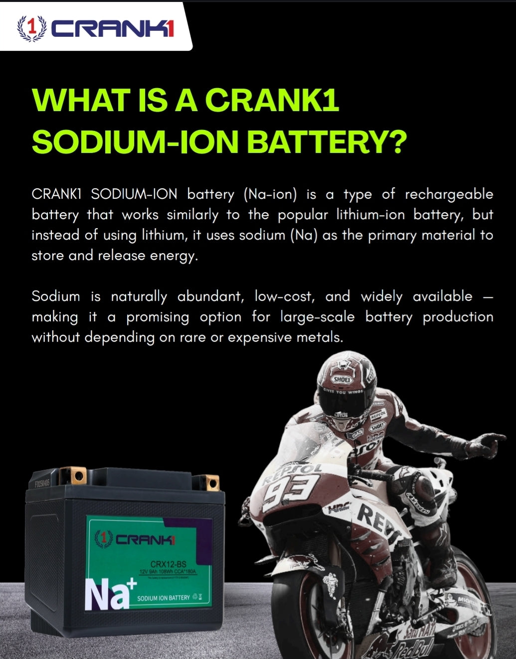 Battery For MV Agusta Brutale 675 (2006-2009) - CRX10S - Sodium-Ion - Factory Activated