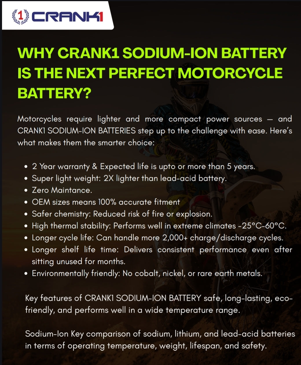 Battery For Kawasaki Ninja H2R (2010-2025) - CRX10S - Sodium-Ion - Factory Activated