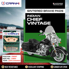Sintered Brake Pads For Indian Chief Vintage (2014 Onwards) - Front - CB691 - 1 Set