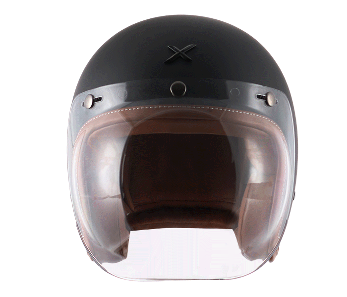 RETRO JET DULL BLACK WITH HELMET WALA* Helmet cleaner