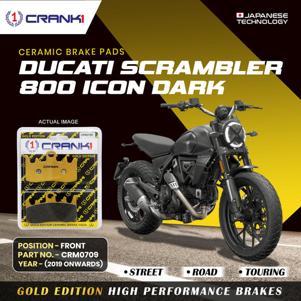 Ceramic Brake Pads For Ducati Scrambler 800 Icon Dark (2019 Onwards) - Front - CRM0709 - 2 Sets