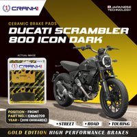 Ceramic Brake Pads For Ducati Scrambler 800 Icon Dark (2019 Onwards) - Front - CRM0709 - 2 Sets