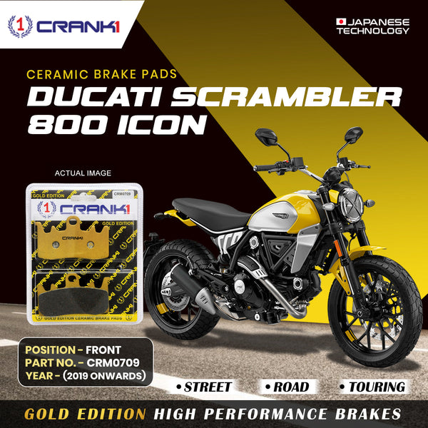 Ceramic Brake Pads For Ducati Scrambler 800 Icon (2019 Onwards) - Front - CRM0709 - 2 Sets