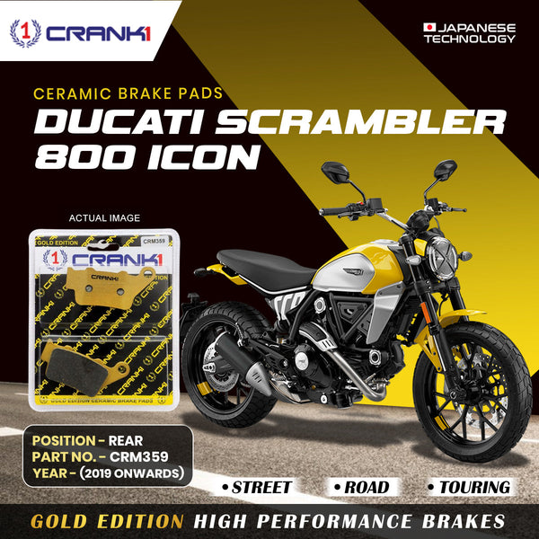 Ceramic Brake Pads For Ducati Scrambler 800 Icon (2019 Onwards) - Rear - CRM359 - 1 Set