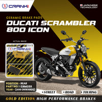 Ceramic Brake Pads For Ducati Scrambler 800 Icon (2019 Onwards) - Rear - CRM359 - 1 Set