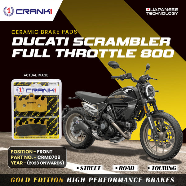 Ceramic Brake Pads For Ducati Scrambler Full Throttle 800 (2023 Onwards) - Front - CRM0709 - 2 Sets