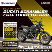 Ceramic Brake Pads For Ducati Scrambler Full Throttle 800 (2023 Onwards) - Front - CRM0709 - 2 Sets