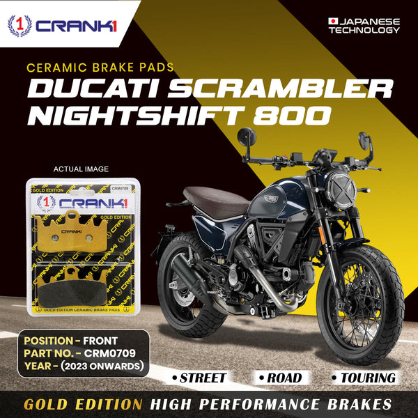 Ceramic Brake Pads For Ducati Scrambler Nightshift 800 (2023 Onwards) - Front - CRM0709 - 2 Sets
