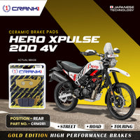 Ceramic Brake Pads For Hero Xpulse 200 4V - Rear - CRM281 - 1 Set