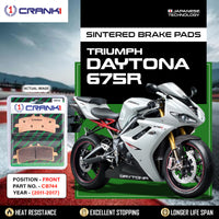 Sintered Brake Pads For Triumph Daytona 675R (2011-2017) - Front - CB744 - 2 Sets
