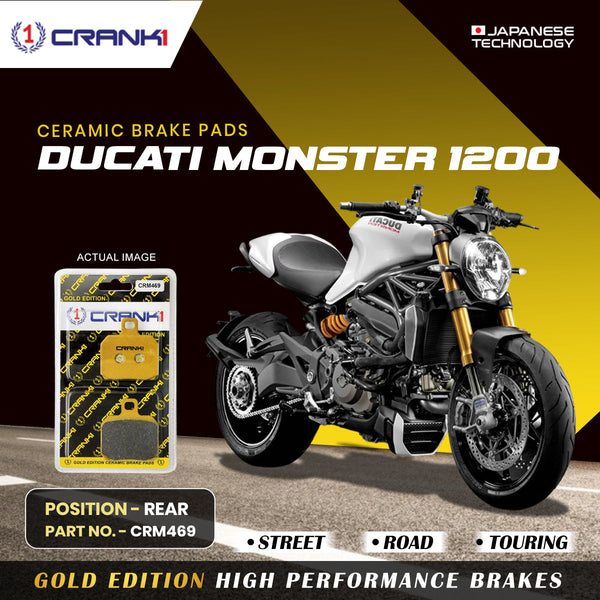 Ceramic Brake Pads For Ducati Monster 1200 - Rear - CRM469 - 1 Set