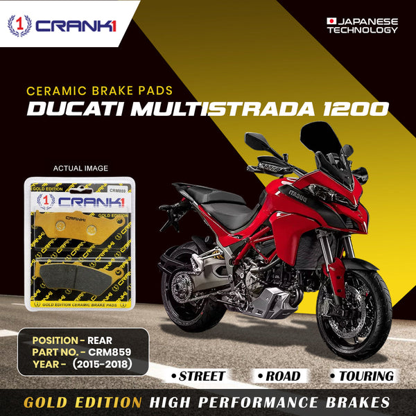 Ceramic Brake Pads For Ducati Multistrada 1200 (2015-2018) - Rear - CRM859 - 1 Set