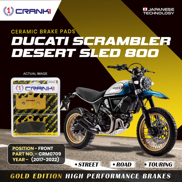 Ceramic Brake Pads For Ducati Scrambler Desert Sled 800 (2017-2022) - Front - CRM0709 - 2 Sets