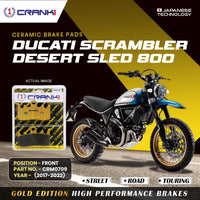 Ceramic Brake Pads For Ducati Scrambler Desert Sled 800 (2017-2022) - Front - CRM0709 - 2 Sets