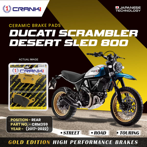 Ceramic Brake Pads For Ducati Scrambler Desert Sled 800 (2017-2022) - Rear - CRM359 - 1 Set