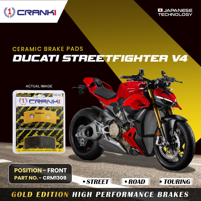 Ceramic Brake Pads For Ducati Streetfighter V4 - Front - CRM1309 - 2 Sets
