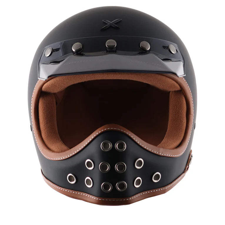 Axor Retro Moto-X Helmet Dull Black