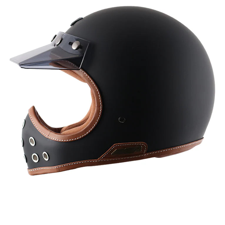 Axor Retro Moto-X Helmet Dull Black