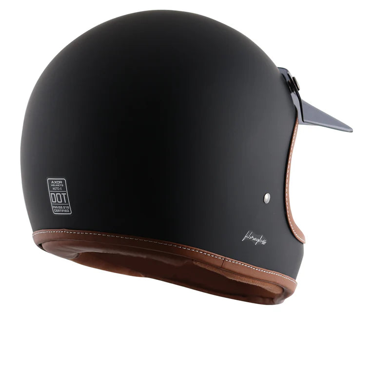 Axor Retro Moto-X Helmet Dull Black