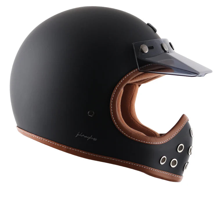 Axor Retro Moto-X Helmet Dull Black