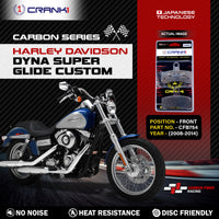 Carbon Brake Pads For Harley Davidson Dyna Super Glide Custom (2008-2014) - Front - CFB754 - 1 Set