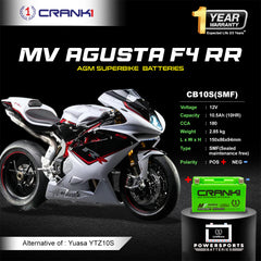 Battery For MV Agusta F4 RR (2000-2008) - CB10S - Factory Activated