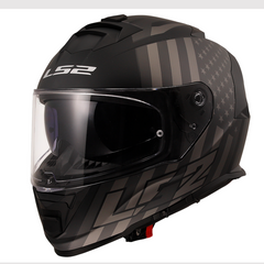 LS2 STORM II FLAG GLOSS BLACK GREY