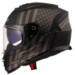 LS2 STORM II FLAG GLOSS BLACK GREY