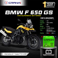 Battery For BMW F 650 GS (2007-2012) - CB14-BS - Factory Activated