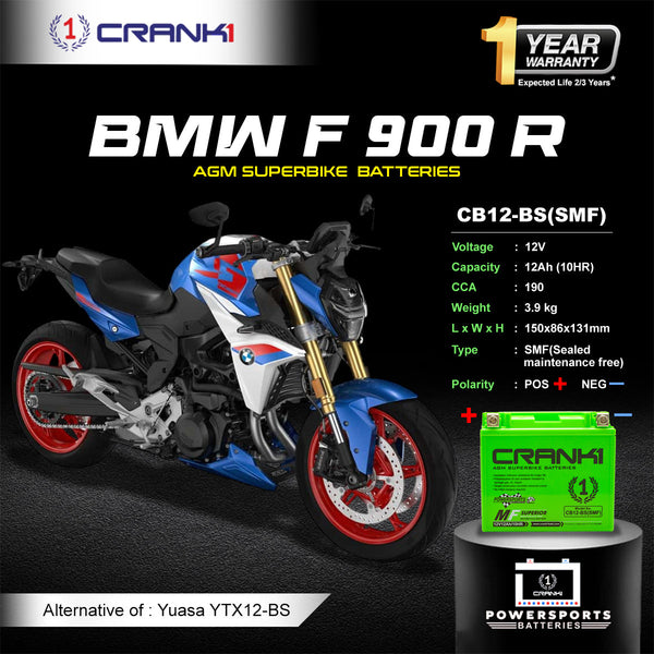 Battery For BMW F 900 R (2020-2025) - CB12-BS - Factory Activated