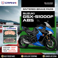 Sintered Brake Pads For Suzuki GSX-S1000F ABS (2015-2020) - Front - CB744 - 2 Sets
