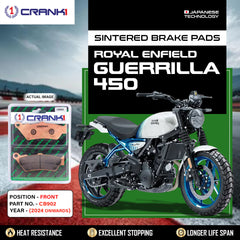 Sintered Brake Pads For Royal Enfield Guerrilla 450 (2024 Onwards) - Front - CB902 - 1 Set