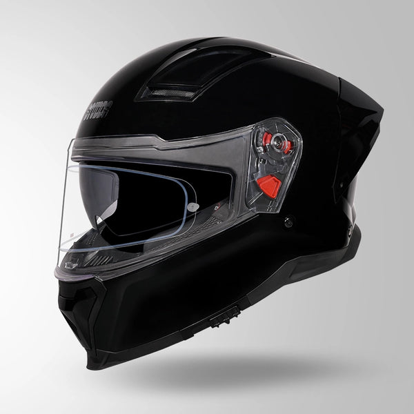 STUDDS Helios Solid Gloss Black Helmet