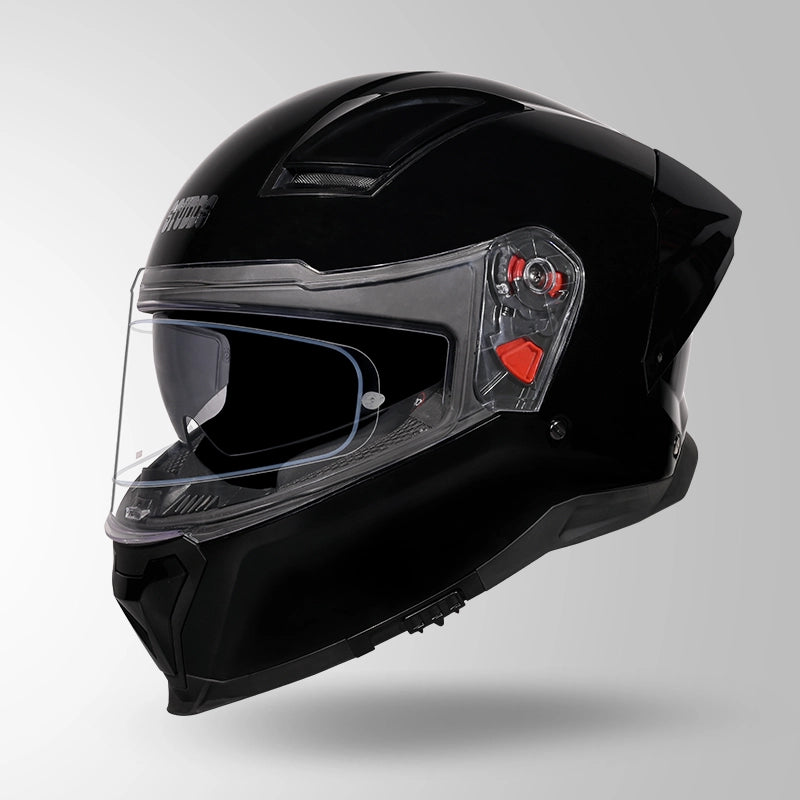 STUDDS Helios Solid Gloss Black Helmet