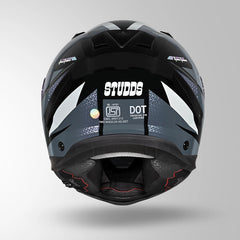 STUDDS HELIOS D2 CIRCUIT DECOR BLACK & CHAMELEON GREY/PINK