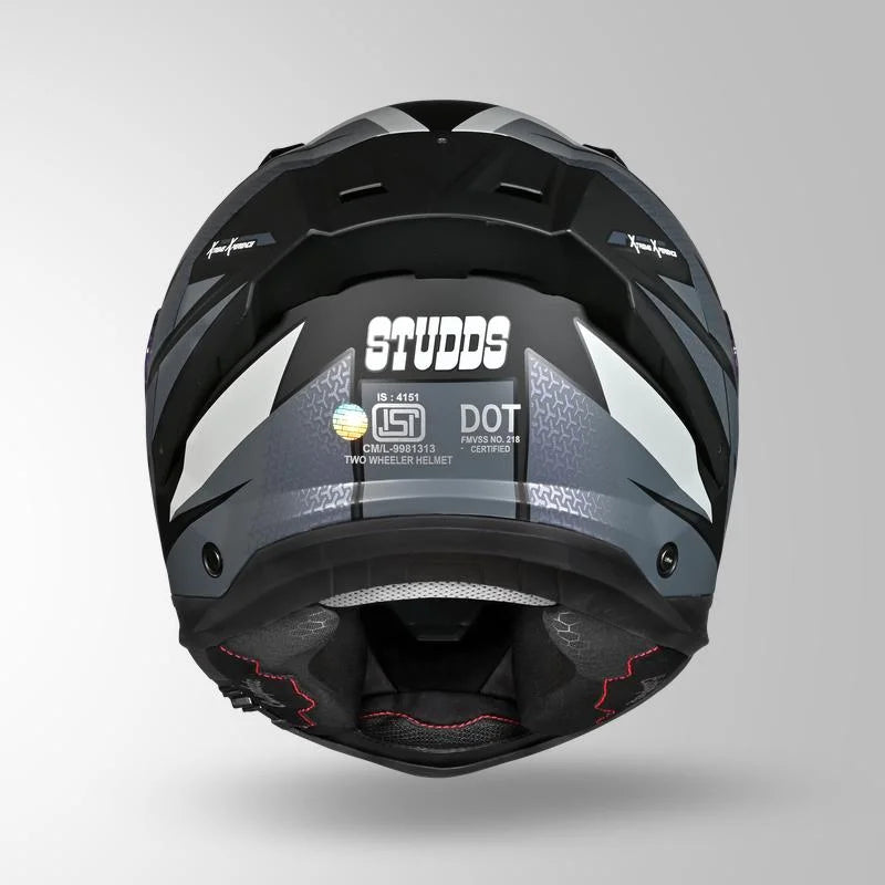 STUDDS HELIOS D2 CIRCUIT DECOR MATT BLACK CHAMELEON GREY/PINK