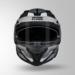 STUDDS HELIOS D2 CIRCUIT DECOR MATT BLACK CHAMELEON GREY/PINK