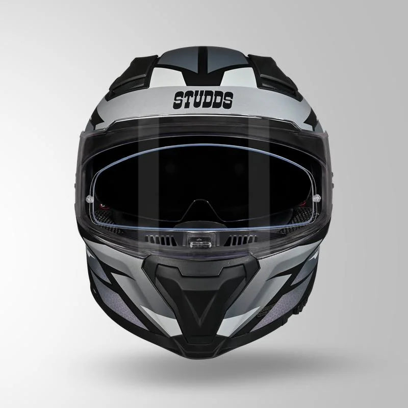 STUDDS HELIOS D2 CIRCUIT DECOR MATT BLACK CHAMELEON GREY/PINK