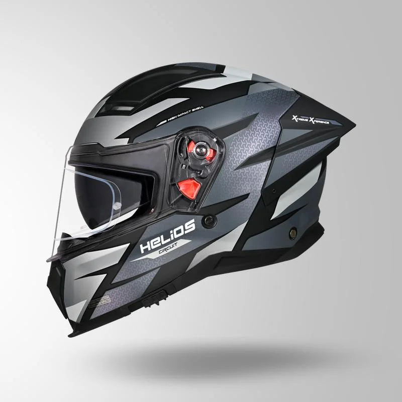 STUDDS HELIOS D2 CIRCUIT DECOR MATT BLACK CHAMELEON GREY/PINK