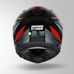 STUDDS HELIOS D2 CIRCUIT DECOR BLACK & N2-RED