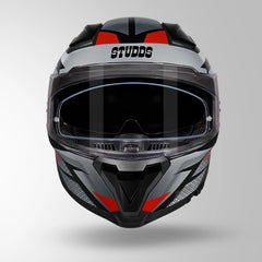 STUDDS HELIOS D2 CIRCUIT DECOR BLACK & N2-RED