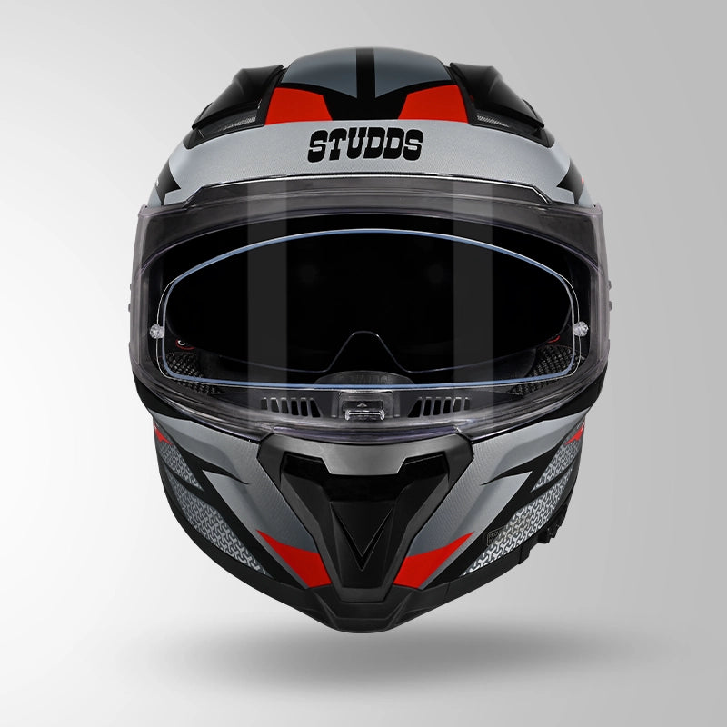 STUDDS HELIOS D2 CIRCUIT DECOR BLACK & N2-RED
